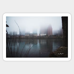 Foggy Downtown Austin Sticker